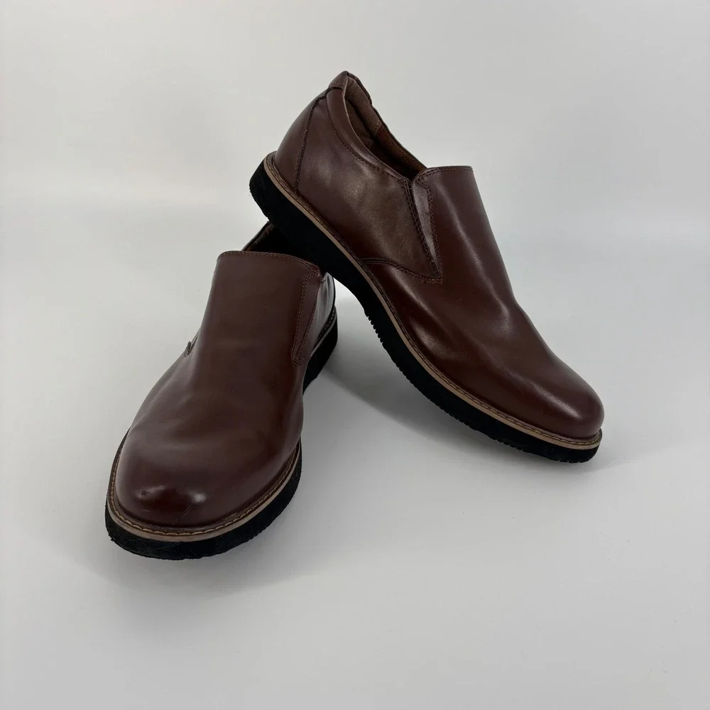 Deer Stags Loafers Mens 15M Brown Slip On S.U.P.R.O. Sock Comfort Shoes